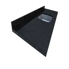 Cocinas Y Banos - Cubierta con fregadero negro angola 1.8m