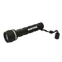 Surtek - Linterna Anti-Impacto 3Led 2AA 12 Lumines Cuerpo De Goma