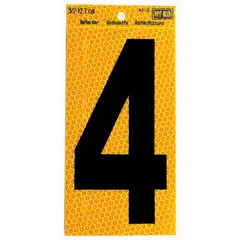 Hyko - Numero reflectivo autoadherible color Amarillo # 4