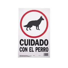Hyko - Senal Cuidado con el Perro 25x36