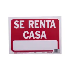 Hyko - Senal Se Renta Casa color rojo 23x30