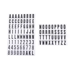 Hyko - Plantilla de numeros y letras color negro autoadheribles