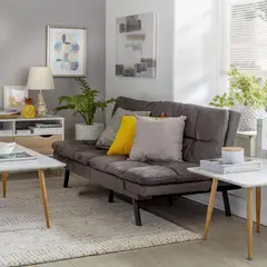 Just Home Collection - Futón Moscú Tela Gris