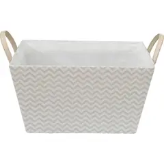 Just Home Collection - Caja tela man zigzag 37x20x27..