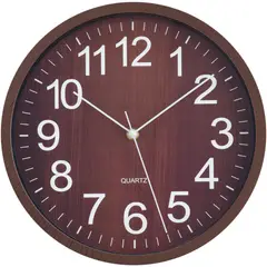 Just Home Collection - Reloj de pared Wooden de 29 cm Café