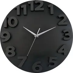 Just Home Collection - Reloj de Pared Color Negro 3D 50cm
