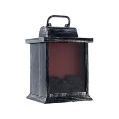 Casa Bonita - Farol Fuego Y Carbon Led Doble Pila