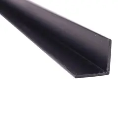 undefined - Ángulo 15mm PVC negro 1m. con Protecciónes