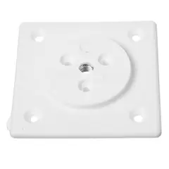 Fixser - Plato recto blanco para patas de madera
