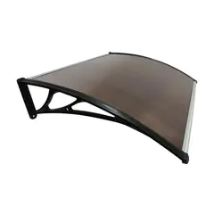 Win-Door - Alero de Policarbonato Color Café 125 X 100 cm