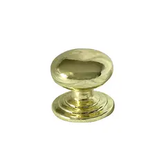 Fixser - Jaladera botón 30 mm x 26 mm latón brillante