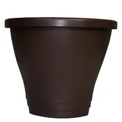 Plasvic - Maceta chica para barandal color chocolate