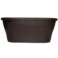 Plasvic - Maceta grande para barandal color chocolate