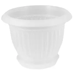 Plasvic - Maceta con Plato para Orquedeas Clásico 2 Litros Transparente