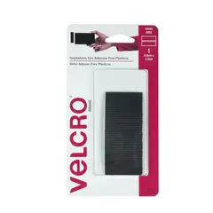 Velcro - Con adhesivo para plásticos, 1 tira negro, soporta hasta 40°C