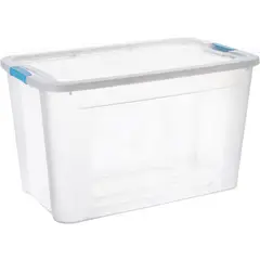Just Home Collection - Caja plastica ultra box 68 lts traslucida