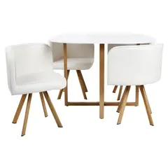 Just Home Collection - Comedor con 4 Sillas Pizza 100X100X75 cm