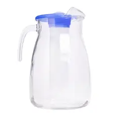 Borgonovo - Jarra de vidrio Artic 2800 ml, con refrigerante y tapas de plástico