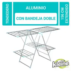 Kleine Wolke - Tendedero para interiores de aluminio de 156 x 61 x 97 cm