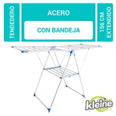 Kleine Wolke - Tendedero para interiores de acero de 156 x 61 x 97 cm