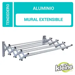 Kleine Wolke - Tendedero de pared de aluminio de 100 x 61 x 22 cm