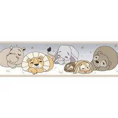 Ich - Cenefa autoadherible animales gris 5 ml.