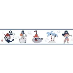 Ich - Cenefa autoadherible marineros rojo 5 ml.