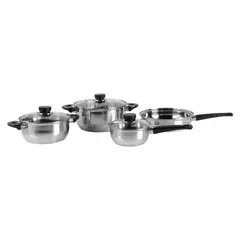 Casa Bonita - Set Ollas Acero Inox 7 Pzas.