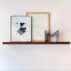 Just Home Collection - Repisa Wengue 25 x 80 x 3.8 centímetros