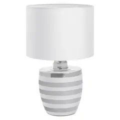 Just Home Collection - Lámpara de mesa Marian de 1 luz tipo E27 Plata