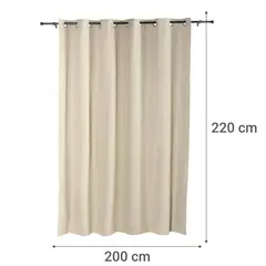 Just Home Collection - Cortina Black Out texturada 200X220 cm natural
