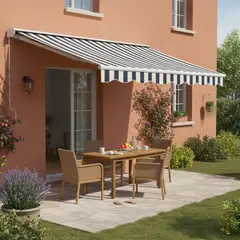 Holztek - Estructura de Toldo Plegable 395 x 250 m s/rollo de tela