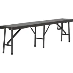 Just Home Collection - Banca plegable maleta tipo ratan 180 cm