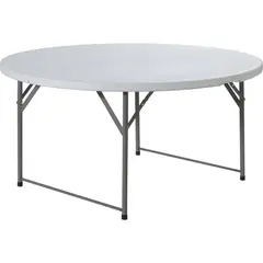 Just Home Collection - Mesa plegable tipo maleta redonda 150 cm