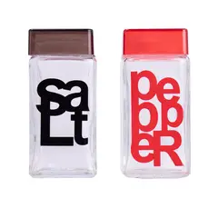 Top Choice - Juego salero + pimentero rojo / negro