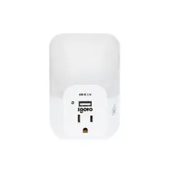 Igoto - Lámpara Luz De Noche con Contacto y Salida Usb