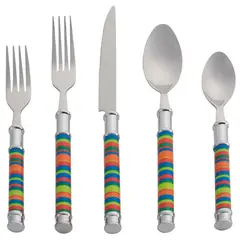 Just Home Collection - Juego Cubierto 20 piezas mango redondo