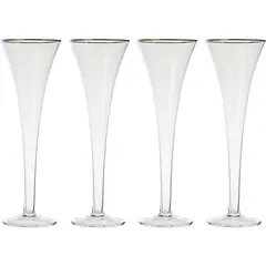 Just Home Collection - Set Copa Champaña Ribete