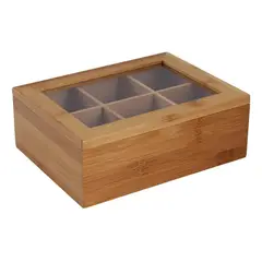 Just Home Collection - Caja porta té bambú