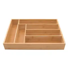 Just Home Collection - Organizador cubiertos bambú