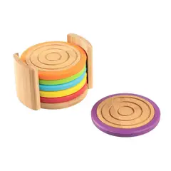 Just Home Collection - Portavasos redondos c/silicón set 6 pzas