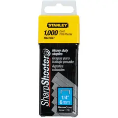 Stanley - Grapas corona angosta 1/4 pulg 1000 pz
