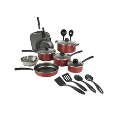 Tramontina - Batería de cocina aluminio Primaware 18 piezas + 6 utensilios nylon