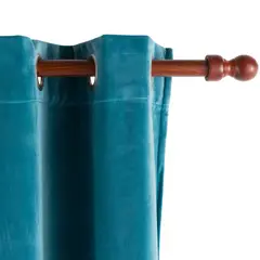 Just Home Collection - Cortina de Terciopelo Turquesa 135 x 220 cm