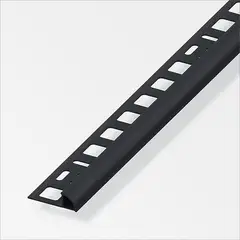 Alfer - Perfil Azulejos "P" 10 x 19 mm pvc Negro 2.5 m
