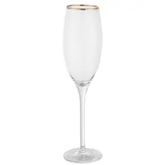Just Home Collection - Copa Flute Ribete Gold 200 ml