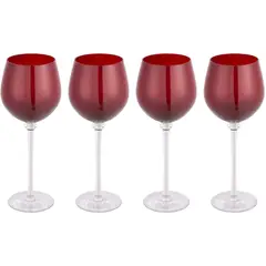 Just Home Collection - Set Copa Vino Tinto Roja