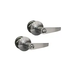 Fixser - Cerraduras de Manija para Baño Satin 6 Piezas