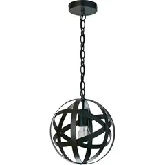 Just Home Collection - Lámpara colgante Serpa de 1 luz E27 Negro