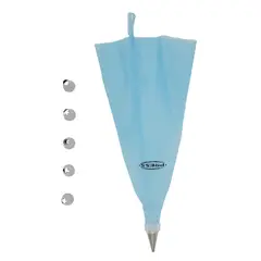 Press - Manga para decorar con 6 boquillas de acero inoxidable